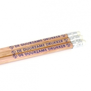 Bleistift mit Radiergummi lackiert, rund